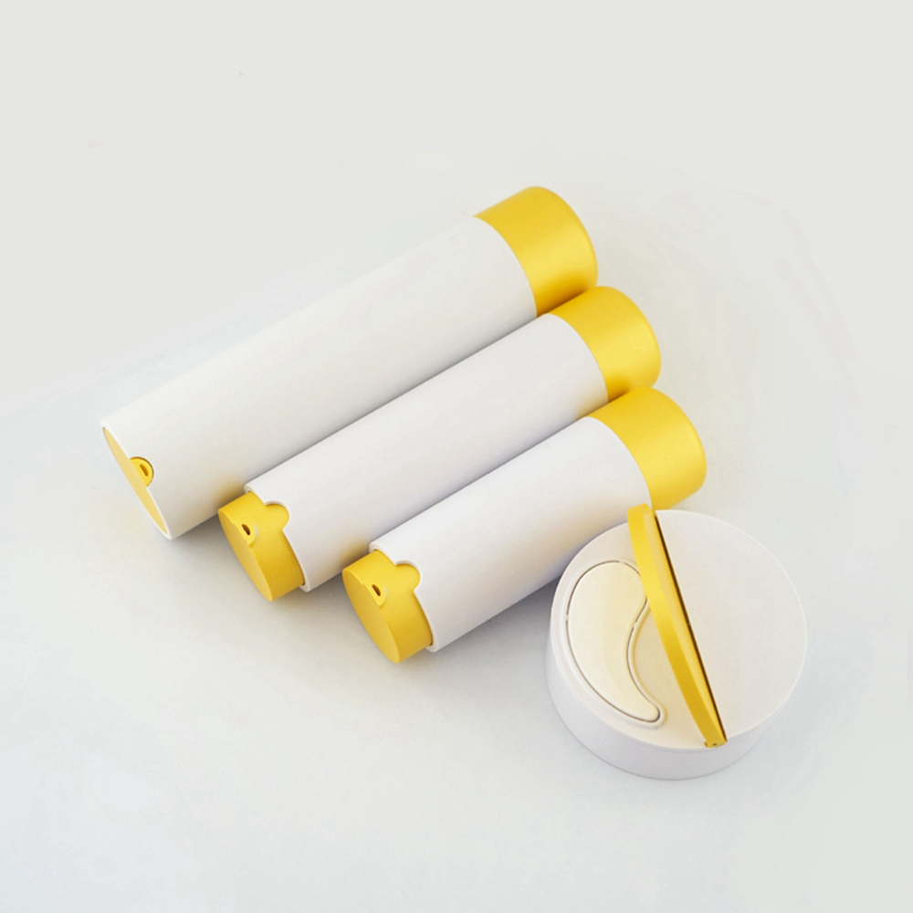 30ml 50ml 100ml branco verde amarelo cuidados com a pele loção cosmética bomba garrafas plásticas rotativas com interior substituível