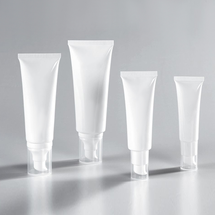 Tube en plastique de vente chaude emballage cosmétique tube de pompe sans air emballage de tube en plastique cosmétique avec pompe