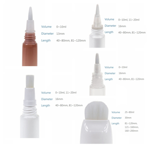 10ml 20ml 80ml Cosmetic Cream Tube With Soft Brush Applicator,Massage Cream Face Cream Tube