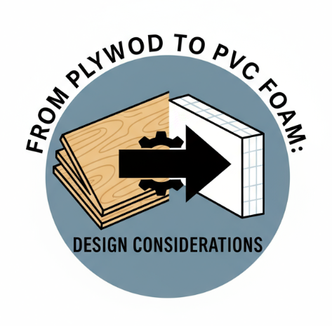 合板からPVCフォームへの移行