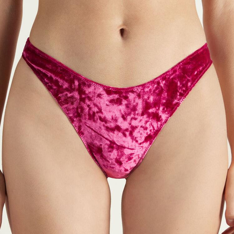 Lingerie sexy in velluto orchidea per donna