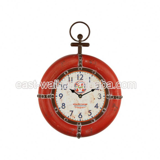 High Level Custom Shape Printed Mdf Wall Antique Rolling Clock