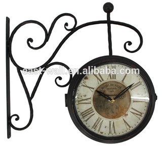 roman numerals train station world time wall clock