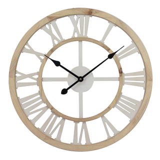 Wholesale Custom Wooden Frame Wall Clock Roman Numerals