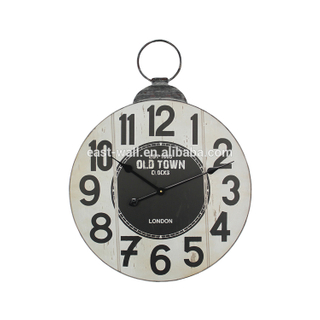 Living Home Decor Vintage Metal Wall Clock Roman Numerals