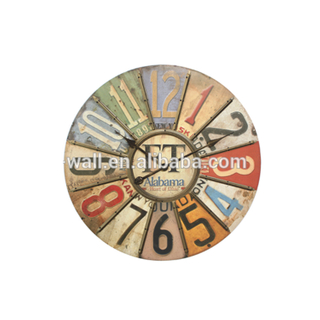 Household Decorative Articles Custom Printing Logo Iron Rod Wall Clock