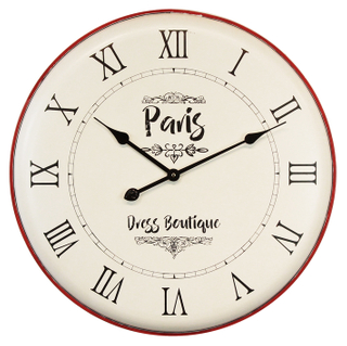 Selling Kettle Pattern Red Edge Antique Minimalistic Sublimation Sun Shaped Wall Clock