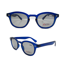 Dark blue bifocal reading glasses