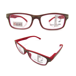 Imitation wood grain plastic reading glasses for women
