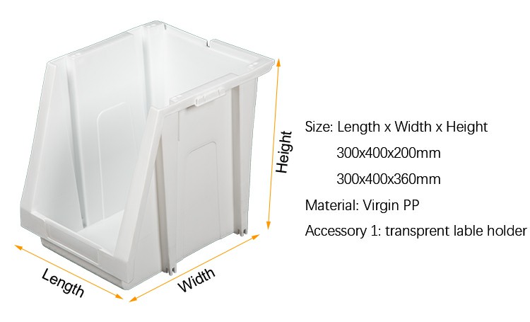 Warehouse Stackable And Nestable Plastic Storage Bin Promotion Box ...