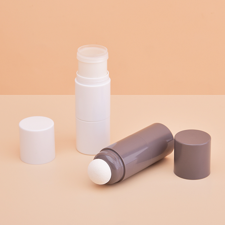 Tubo corrector redondo de dos cabezales con cabezal de cepillo de silicona