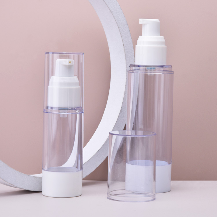 Bouteilles de pompe sans air en plastique blanc 15 ml 30 ml 50 ml 80 ml 100 ml