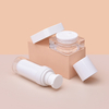 White Acrylic Jars And Bottles for Cosmetics, Square Acrylic Cosmetic Cream Jars, Round Acrylic Bottles for Cosmetics