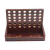 Wooden 4 in a Row Games - Four in a Row Wood Classic Family Fun Toys - Line Up 4 Board Games for Kids 10"*6.5"*1.5"