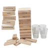 Tumbling Tower Blocks Stacking Party Game 60 Blocks with Fun Tasks and Entertaining Commands with 4 Glass Cups Customization。