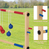  Ladder Toss Ball Game Ladder Golf Game with 6 Ball Bolas and Carrying Bag, Fun Game for Outdoor Lawn Backyard Party.