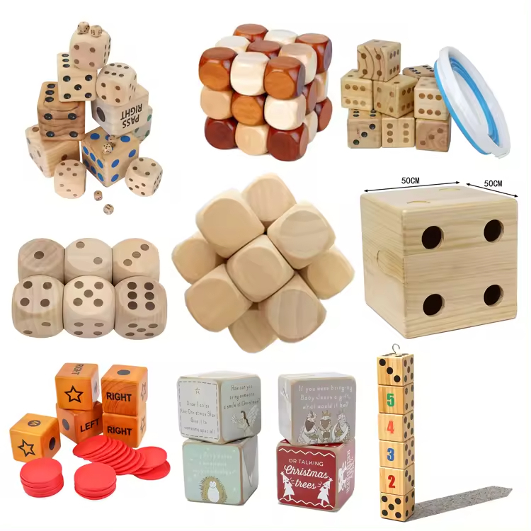 Any size wooden dice 25 years of craft wholesale wholesale multifunctional size customization.