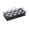 9.7"/12.6"/14" Magnetic Chess set with Folding Board Travel for Children and Adults Plastic Chess Case Glod and Silver Colored.