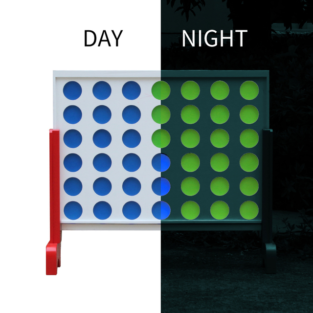 Luminous Wooden 4 in A Row Game Huge Light Connect Four