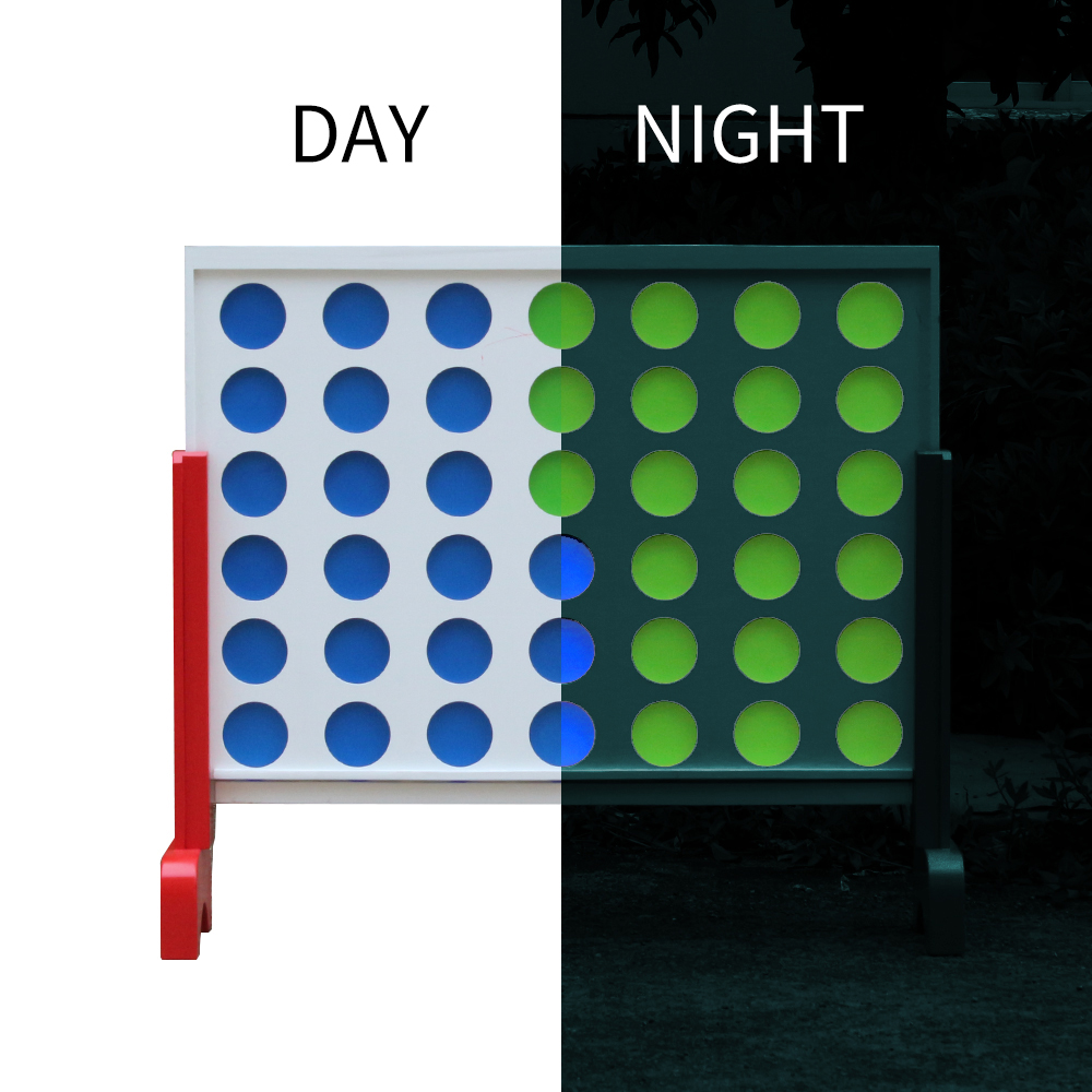 Luminous Wooden 4 in A Row Game Huge Light Connect Four
