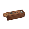 28 Tiles Double 6 Dominoes (Pips/Dots) Game Set - Jumbo Tournament Size Dominos with Dark Oak Wood Case