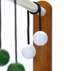 Ladder Toss Game Set 35x26In Pine Wooden Golf Ladder Lawn Game with 6 Bolos Balls and Carrying Case Outdoor Backyard Game.