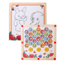 Magnetic Alphabet Maze Board with Whiteboard for Painting and Writing Wooden Matching Letter Game Montessori Toys for Preschool