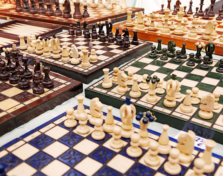 wooden chess set