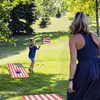 Premium USA Flag Series All-Wood Cornhole Set - Includes 2 Regulation Cornhole Boards,Carrying Case And 8 Cornhole BagsFun Outdoor Game for Holiday Weekends,cookouts