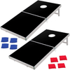 Folding 4ft X 2ft Cornhole Bean Bag Toss Game Set Aluminum W/Carrying Case for Tailgate Party Backyard BBQ