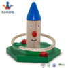 Ring Toss Game Indoor Outdoor Family Fun with 4 Wooden Zoo Animal Targets For Kids