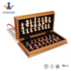 Magnetic Rubber Wood International Chess Box with Different Size Pieces Eszy To Carry