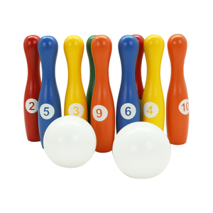 Manufacturer Direct Wooden Bowling Customized Various Specifications of Bowling Set
