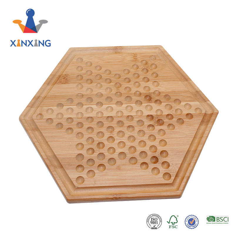 Wooden Chinese Checkers Board Game Set for Kids & Adults 