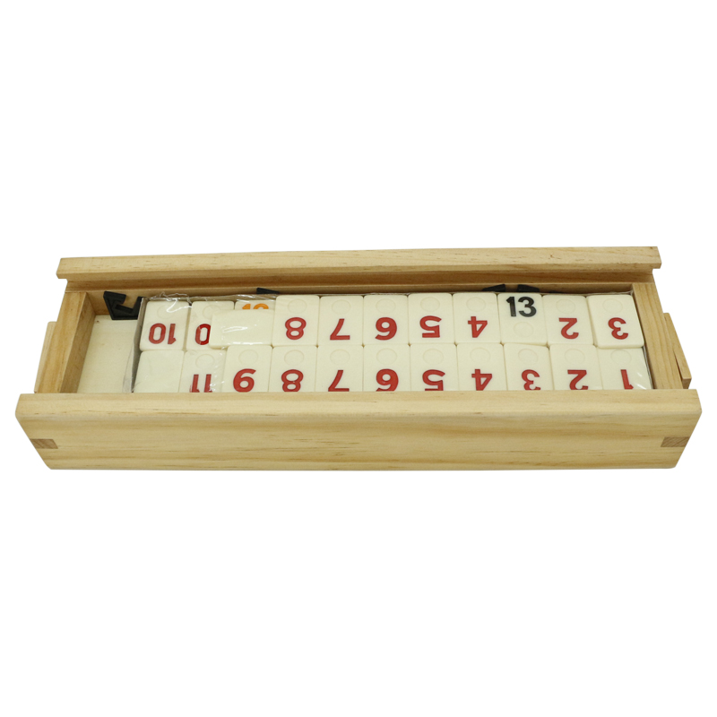 Playing card set with wooden box for kids