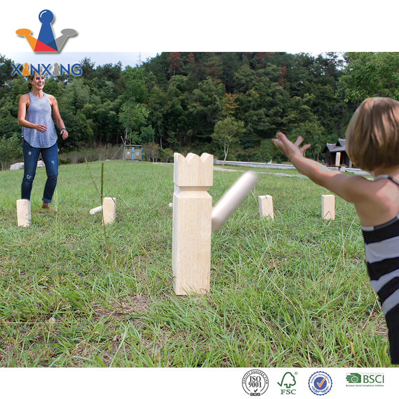 Wooden Kubb Yard LargeThe Viking Wooden Outdoor Lawn Game Set With Carry Bag