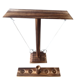 Wooden Hook And Ring Game with Shot Ladder Hook Game Ring Toss Outdoor Tabletop