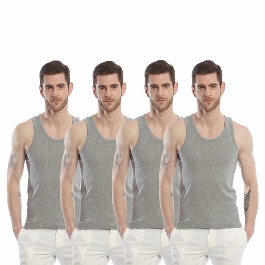 gray mens vest top