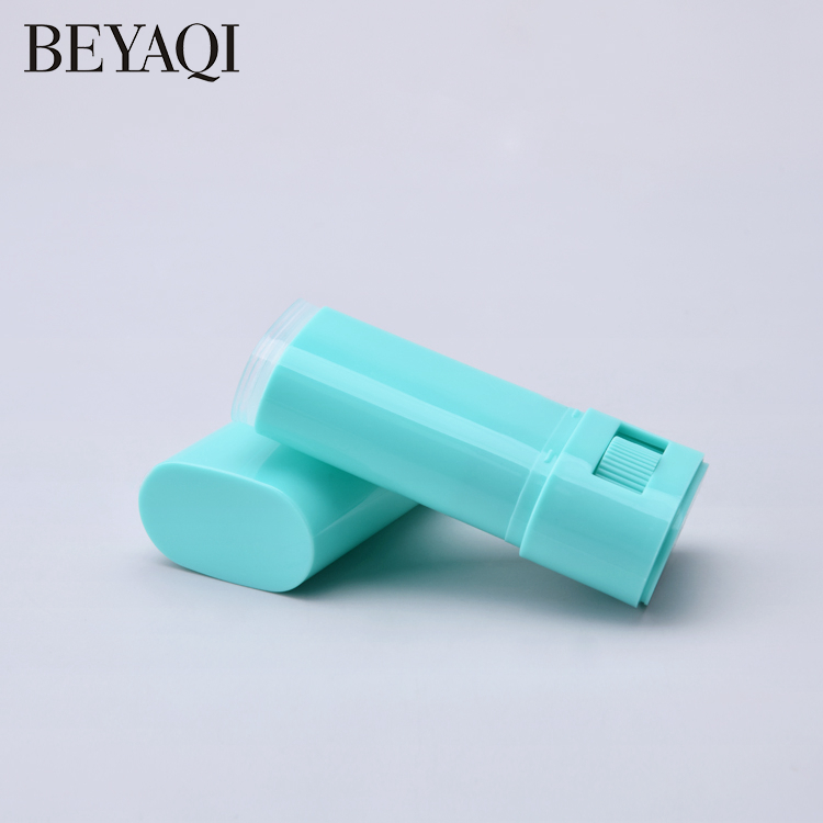  Recargable Vacío Oval Plano Reemplazable 21g Plástico PP Botella De Desodorante De Plástico Desodorante Antitranspirante Botella En Barra Botella De Desodorante Oval
