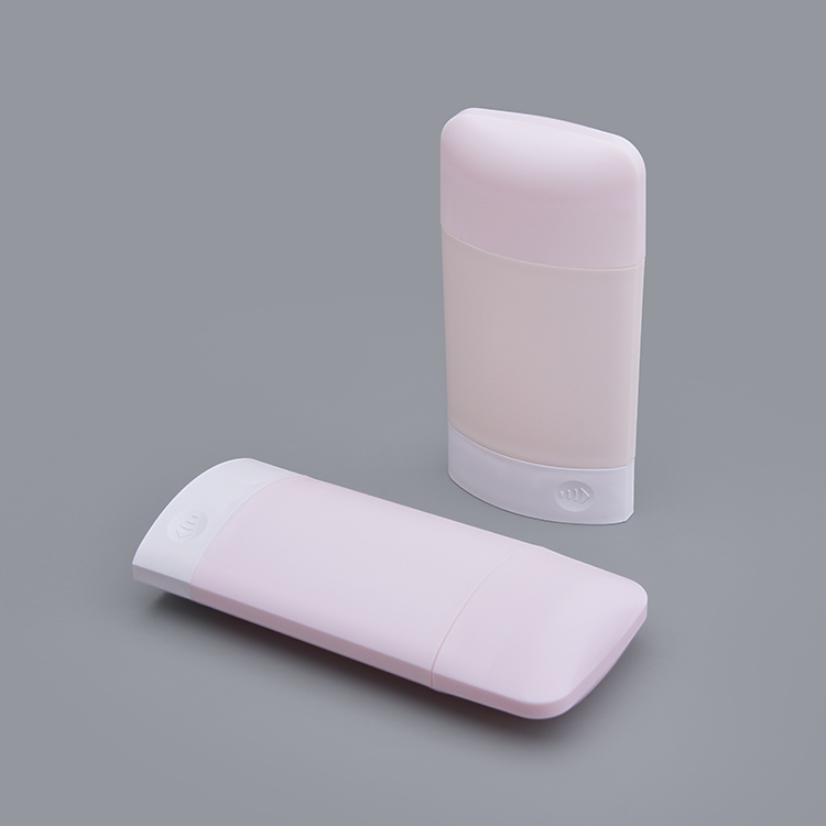 Ovale OEM 50g 65G 75g Rose PP Bouteille Vide Barre Solide Barre De Protection Solaire Bouteille Déodorant Bar Conteneur