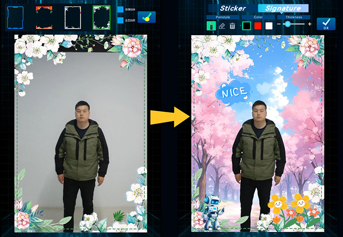 كشك الصور الرقمية AI