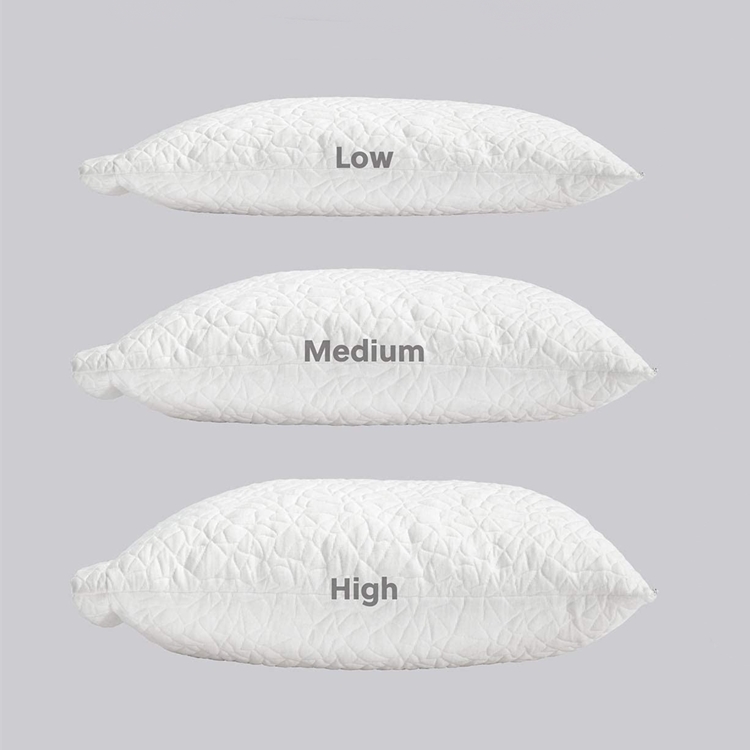 Premium Hypoallergenic Adjustable Loft Pillows Shredded Memory Foam Pillow