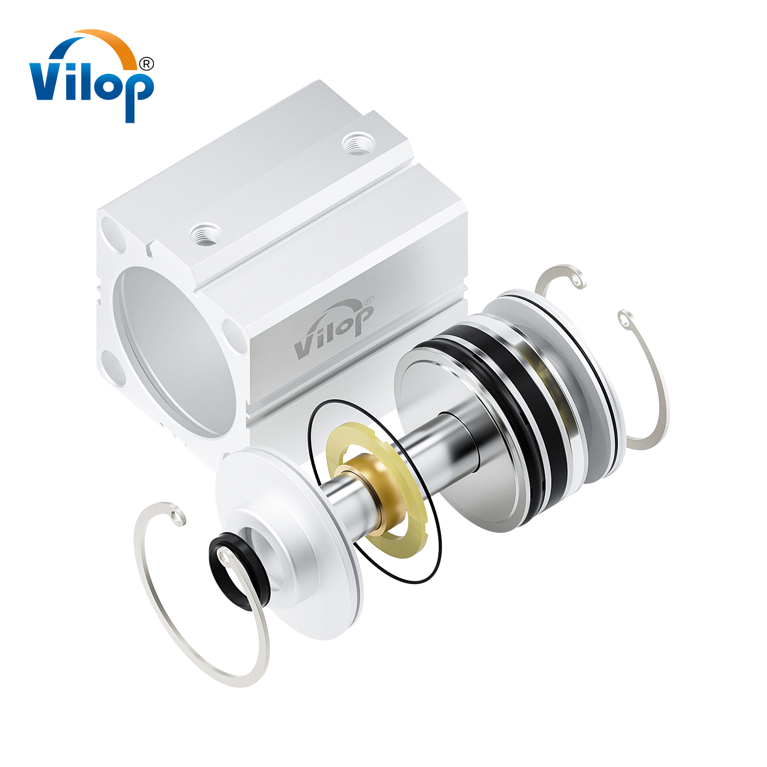 SDA/SDAJ Series Compact Pneumatic Linear Actuator Long Stroke Cylinder Stainless Steel Parts for Air Working Medium