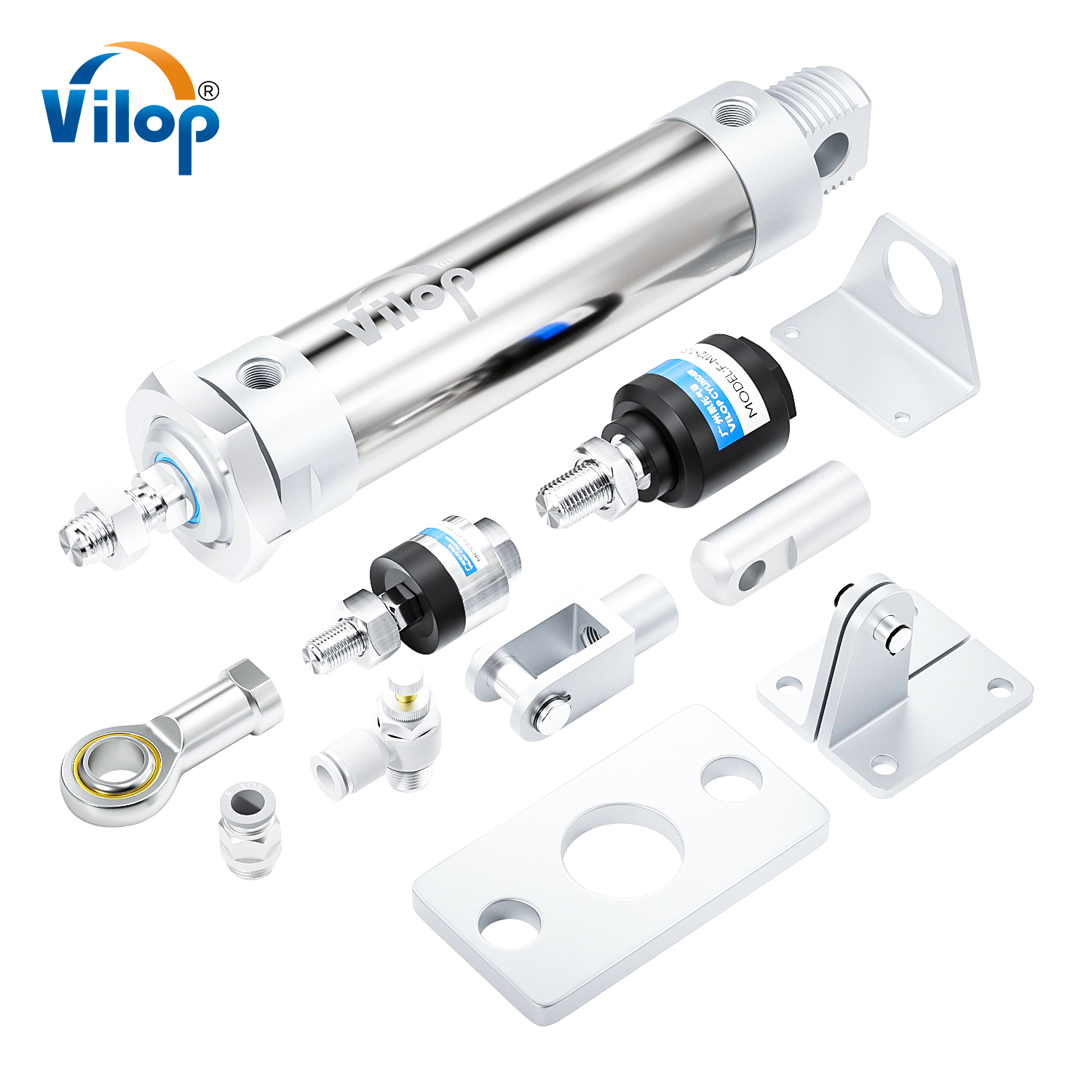 MA 40 Series Mini Pneumatic Cylinder Aluminum Alloy Double Acting Pneumatic Linear Actuator Pneumatic Parts