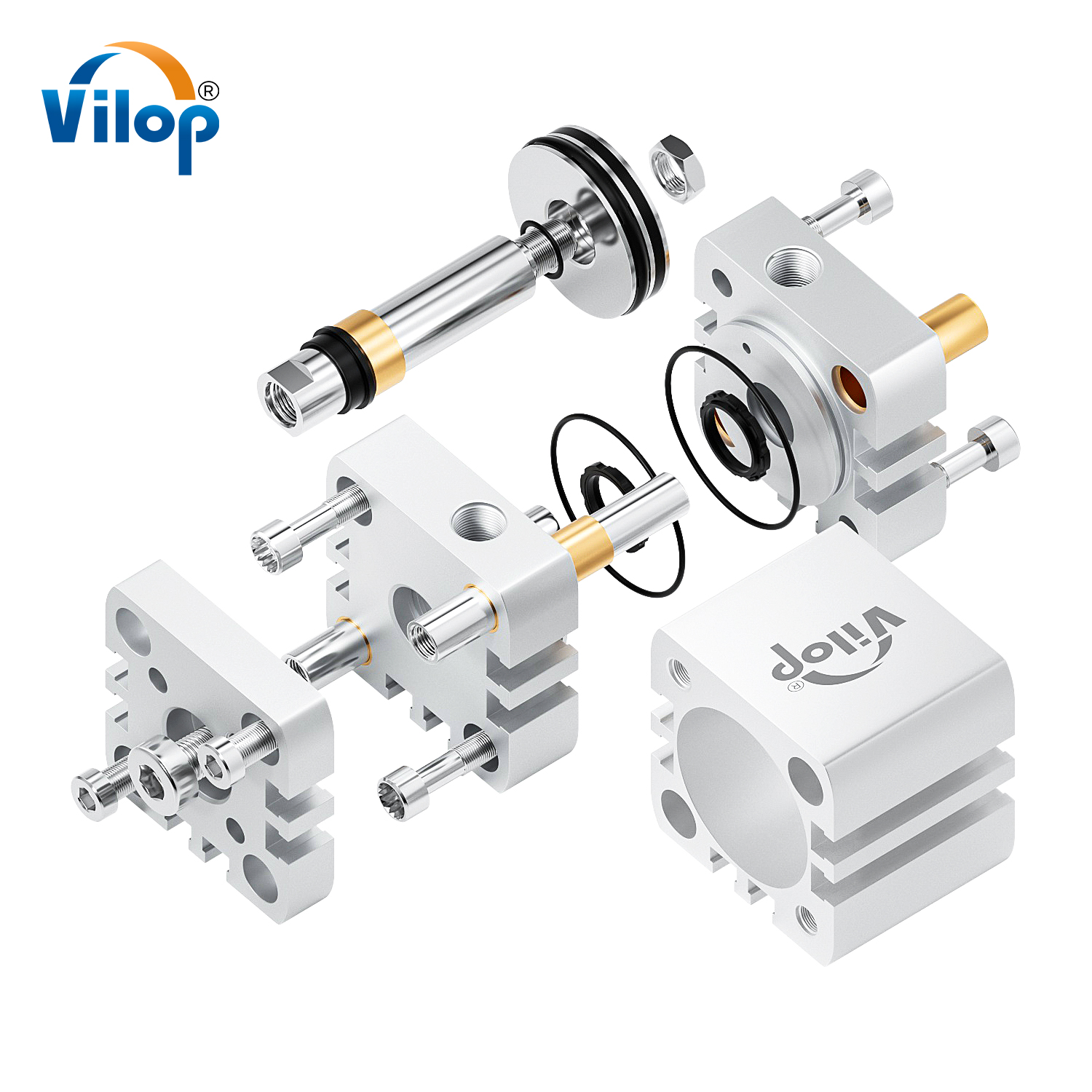 TADN/ADNGF Series Long Stroke Pneumatic Cylinder New Compact ISO21287 Standard Double Acting Cylinder Pneumatic Parts