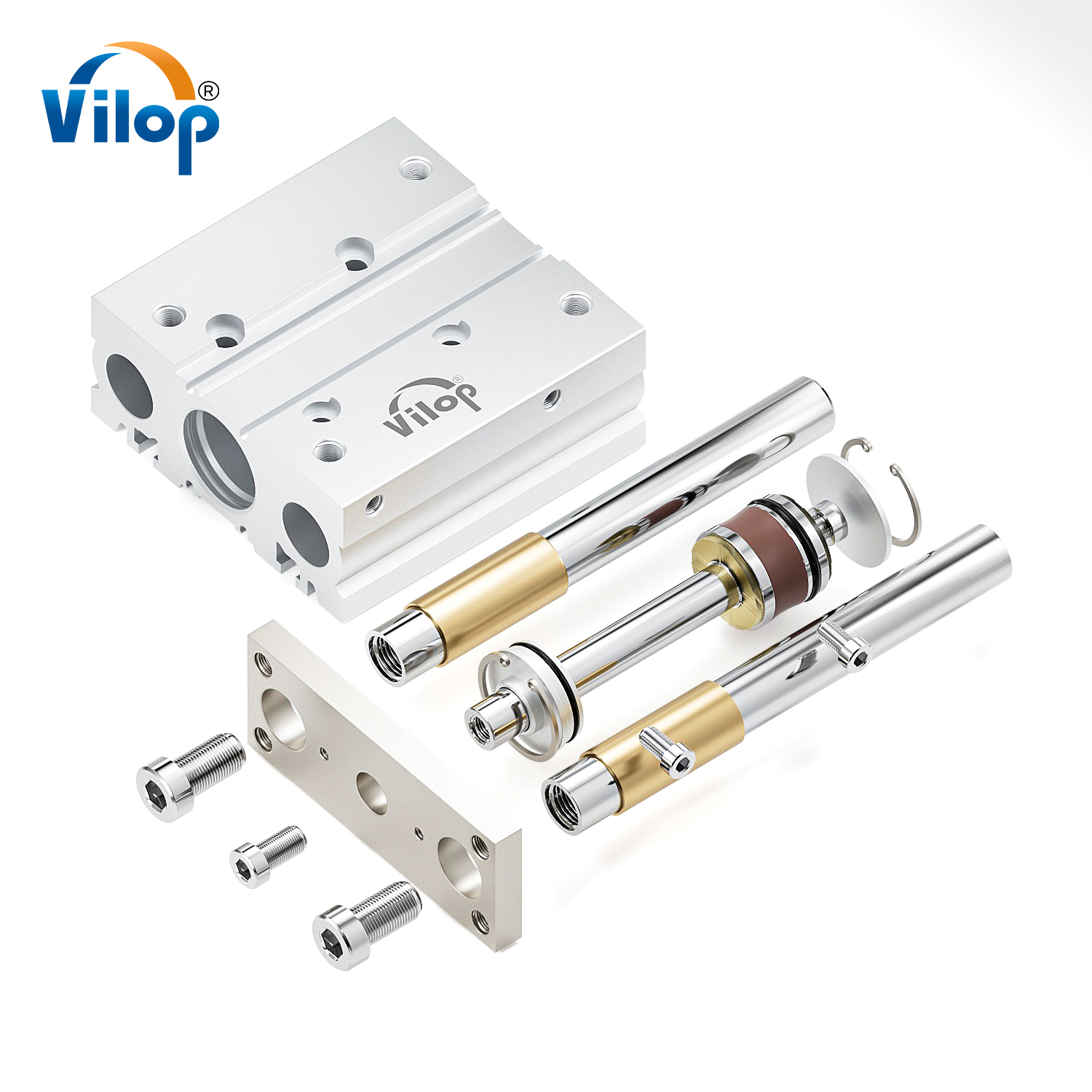 MGPM/MGPL Compact Tri-Rod Pneumatic Air Cylinder New Double-Acting Stainless Steel Industrial Part