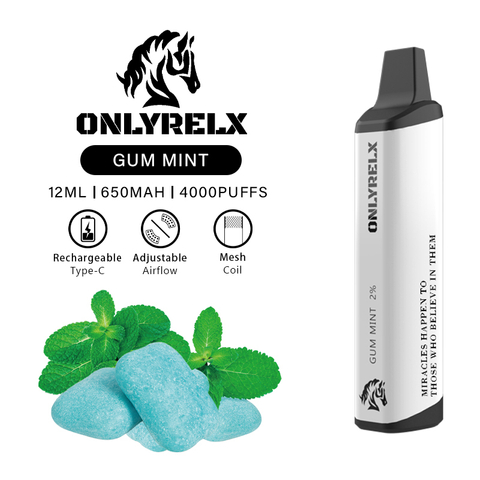 Onlyrelx Hero4000 Gun Mint Disposable Electronic Cigarette