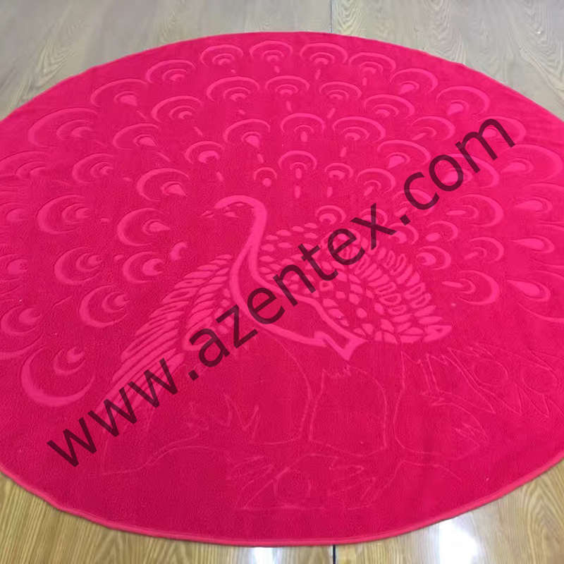 حوله تری میکروفایبر با طرح ژاکارد