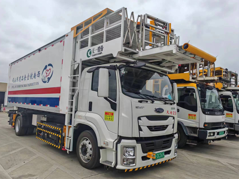 Elektriske flyreng&oslash;rings- og cateringtrucks 