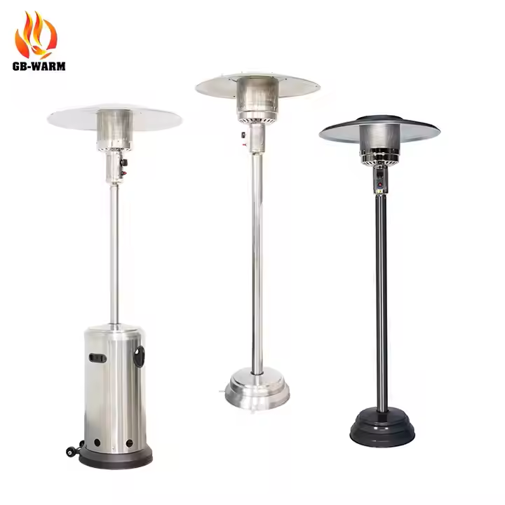 Buiten Tuin Paraplu Luxe Outdoor -verwarming met wielen Gas Home Binnenplaats Verwarmers
